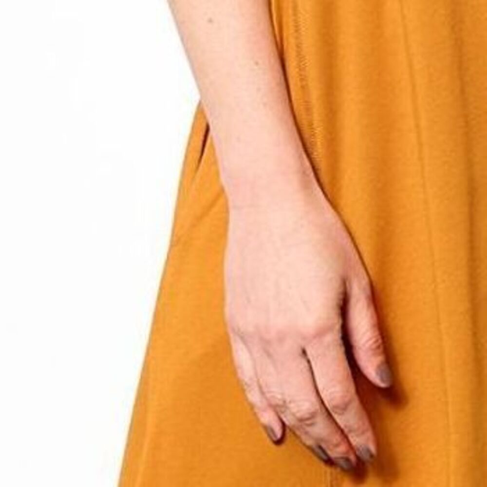 LOGO by Lori Goldstein Women's Plus Sz Dress 1X Regular Knit with Yellow A648215 - Picture 2 of 4